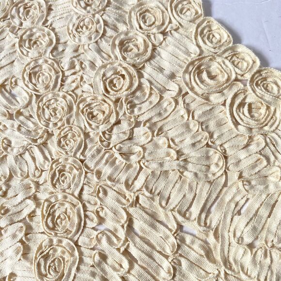 Zara Halter Top Women Size Medium Cream Floral Crochet 100% Cotton Ties NWT - Picture 7 of 15